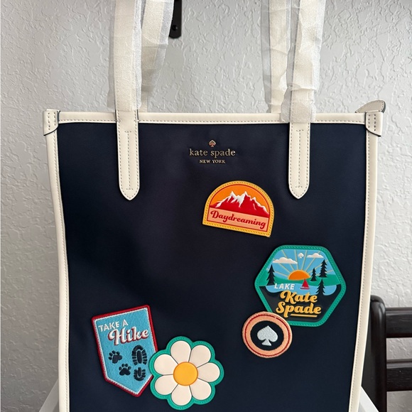 Kate Spade Day Tripper Patches Nylon Tote Blue - Picture 1 of 7